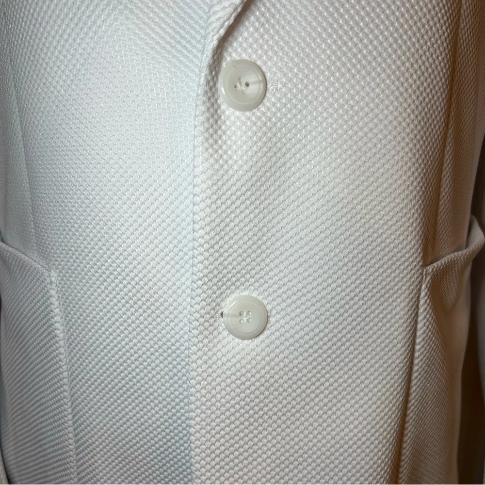 Tom Baine Slim Fit Performance Stretch Waffle Solid Sport Coat White Mens Large